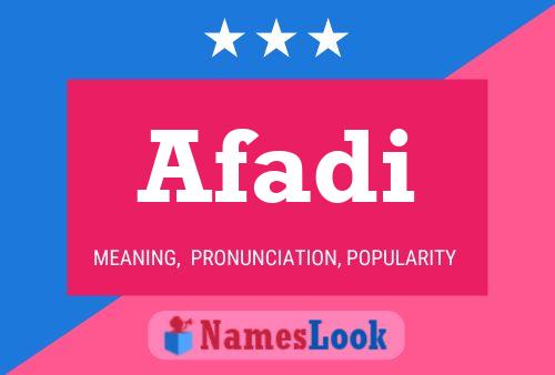 Afadi Name Poster