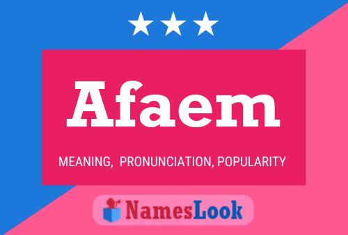 Afaem Name Poster