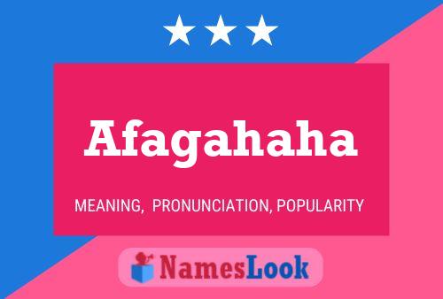 Afagahaha Name Poster