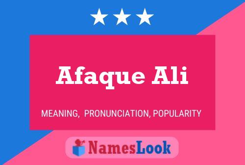 Afaque Ali Name Poster