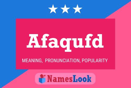 Afaqufd Name Poster