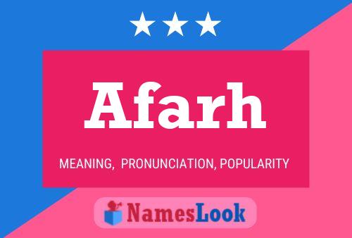 Afarh Name Poster