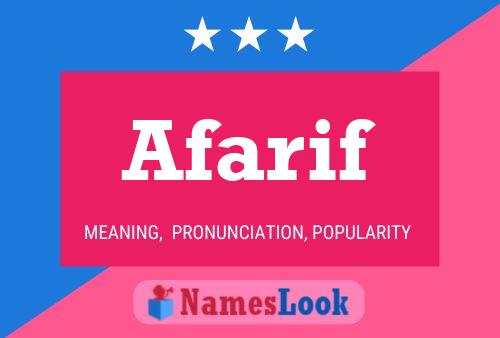 Afarif Name Poster