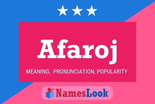 Afaroj Name Poster