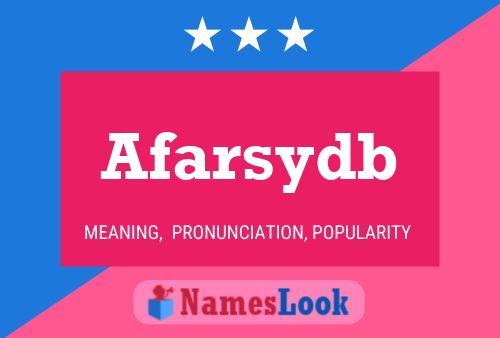 Afarsydb Name Poster