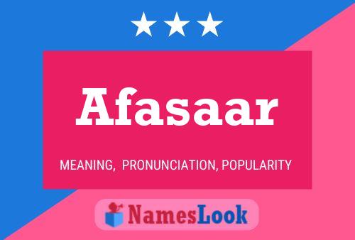 Afasaar Name Poster