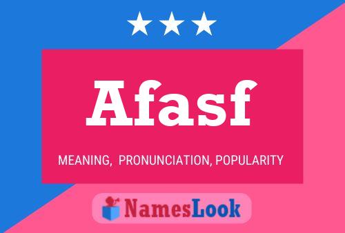 Afasf Name Poster