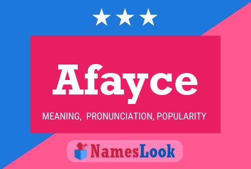 Afayce Name Poster