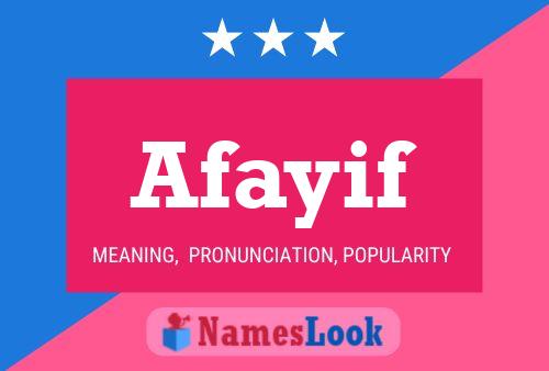 Afayif Name Poster