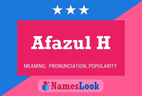 Afazul H Name Poster