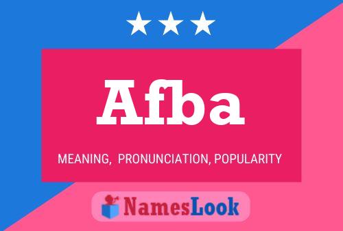 Afba Name Poster