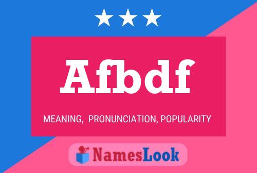 Afbdf Name Poster