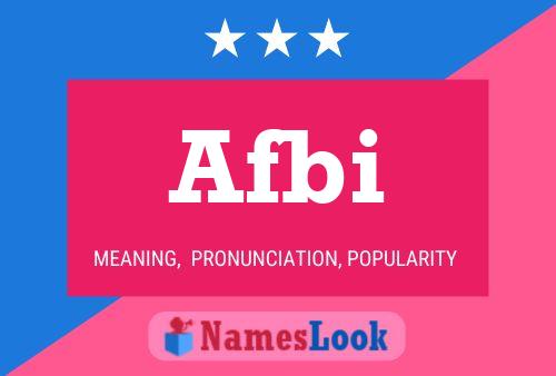 Afbi Name Poster