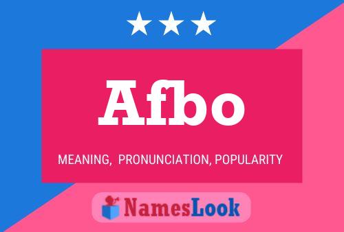 Afbo Name Poster