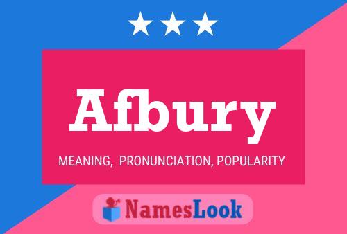 Afbury Name Poster