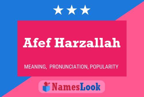 Afef Harzallah Name Poster