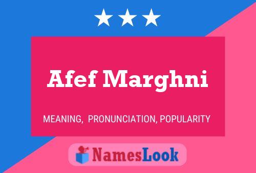 Afef Marghni Name Poster