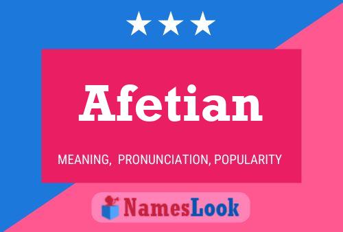 Afetian Name Poster