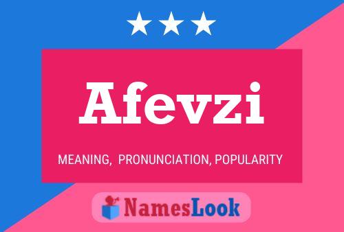 Afevzi Name Poster