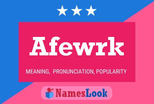 Afewrk Name Poster