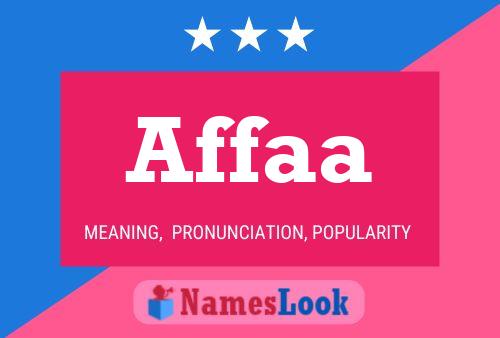 Affaa Name Poster