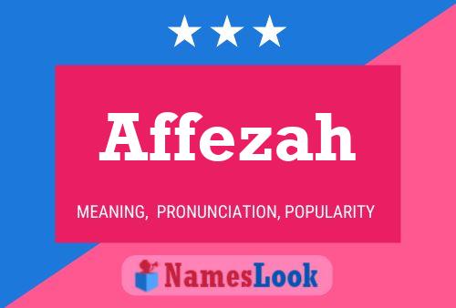 Affezah Name Poster