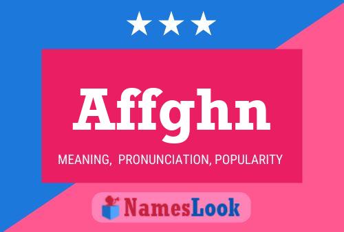 Affghn Name Poster