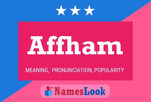 Affham Name Poster