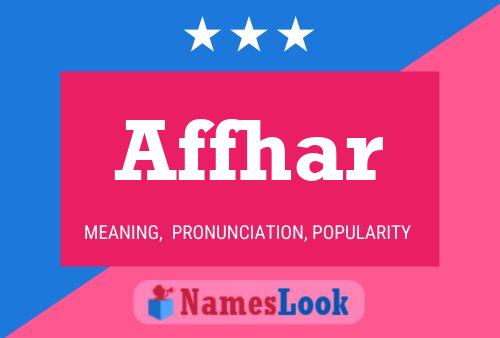 Affhar Name Poster