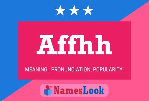 Affhh Name Poster