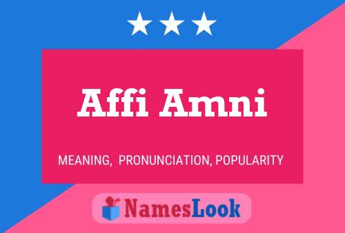 Affi Amni Name Poster