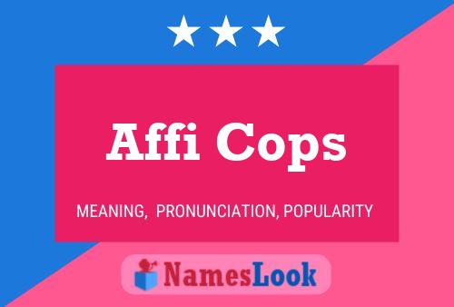 Affi Cops Name Poster