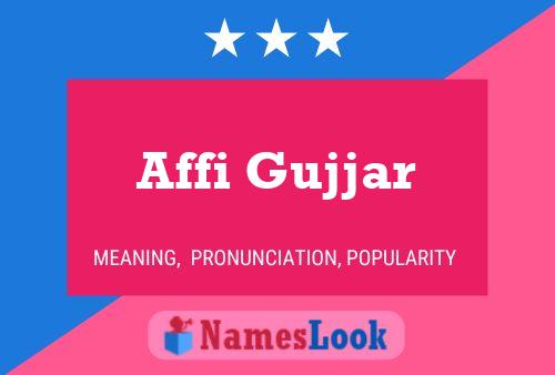 Affi Gujjar Name Poster