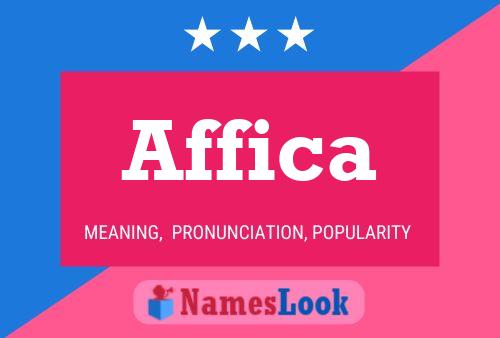 Affica Name Poster