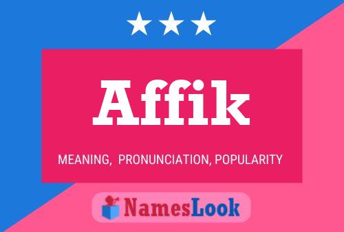 Affik Name Poster