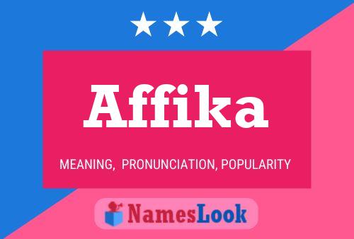 Affika Name Poster