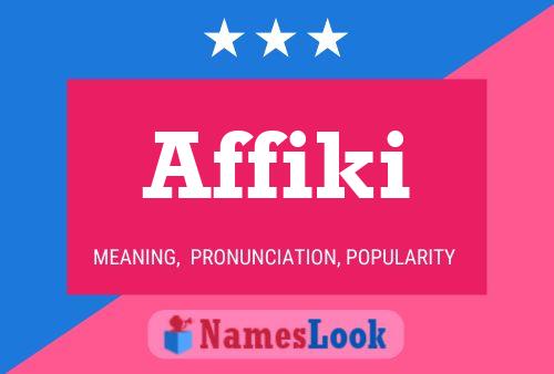 Affiki Name Poster