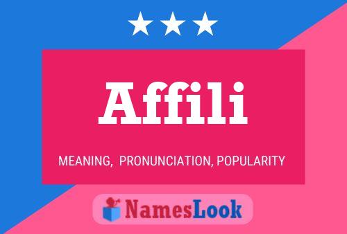 Affili Name Poster