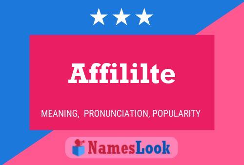 Affililte Name Poster