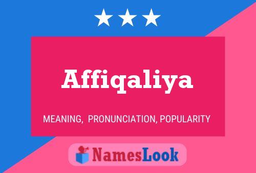 Affiqaliya Name Poster