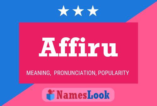 Affiru Name Poster