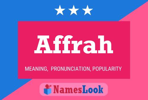 Affrah Name Poster