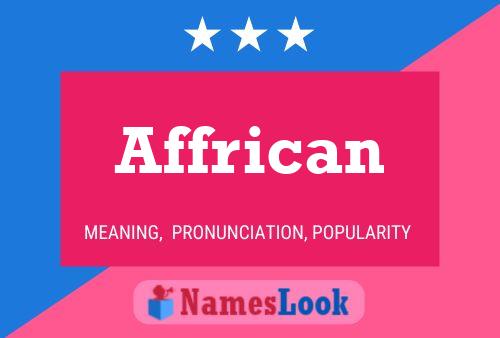 Affrican Name Poster