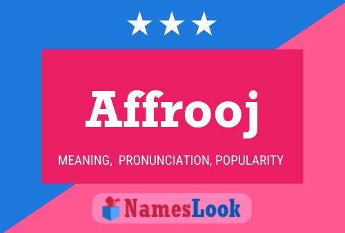 Affrooj Name Poster