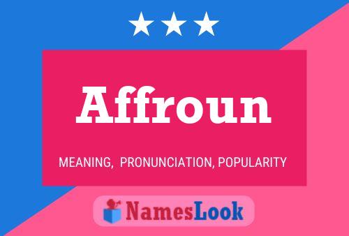 Affroun Name Poster