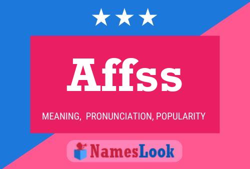 Affss Name Poster