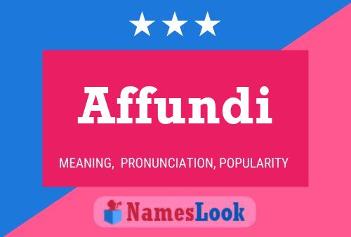 Affundi Name Poster