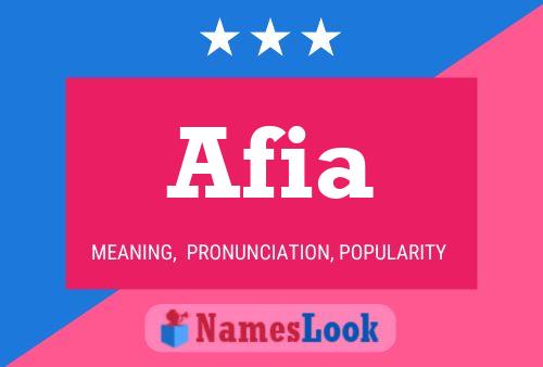 Afia Name Poster