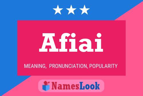 Afiai Name Poster