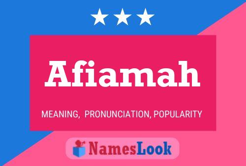 Afiamah Name Poster